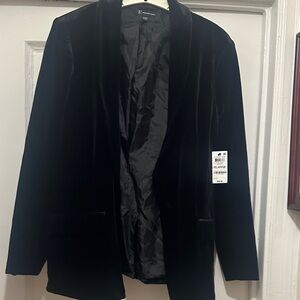 INC International Concepts Midnight Velvet Blazer